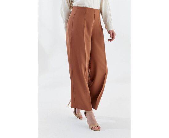 Wide Leg Trousers with Side Zipper