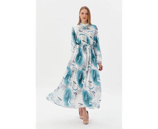 Patterned Satin Dress